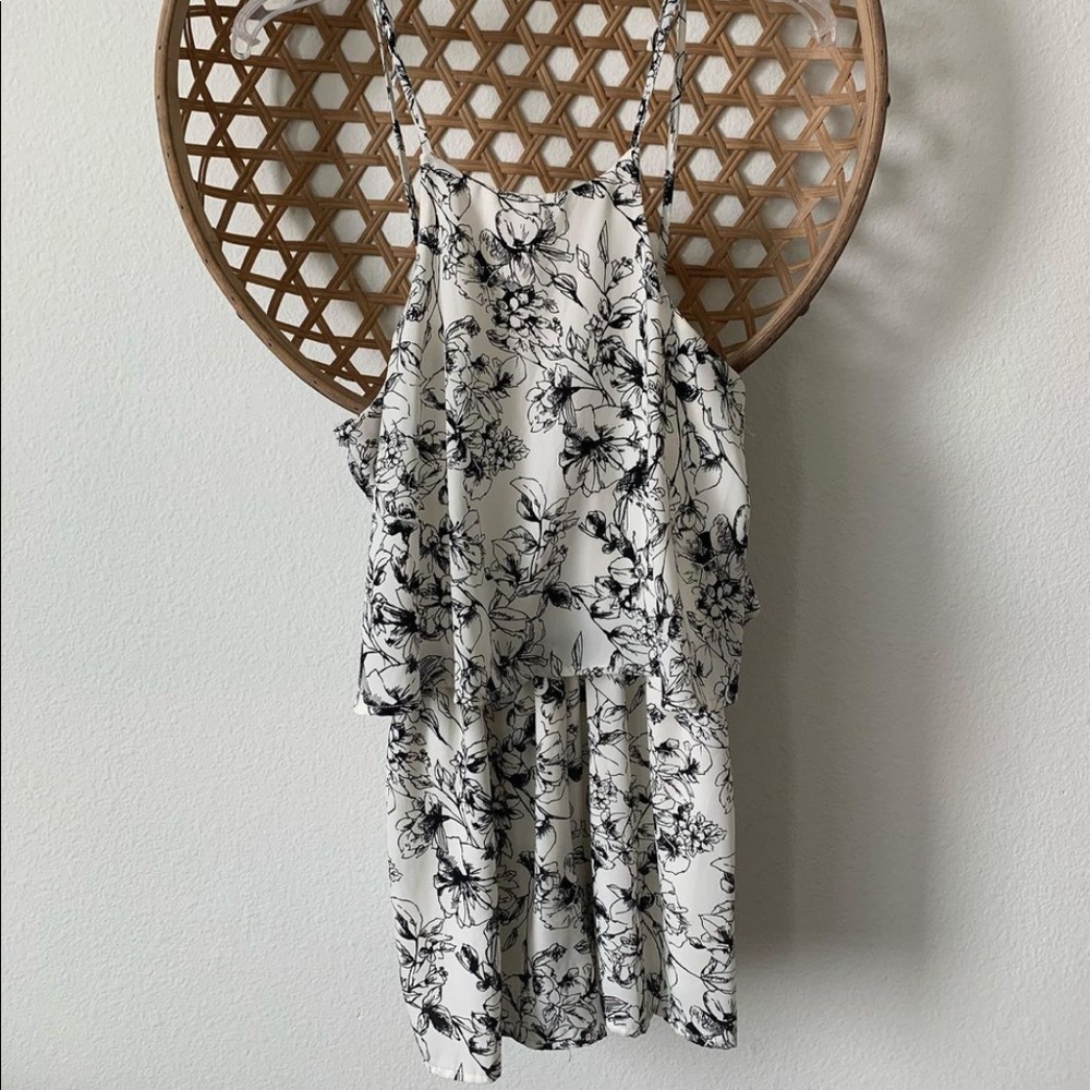 Black and white romper